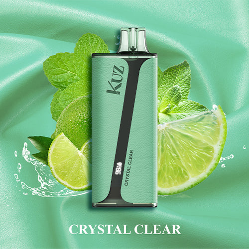 KUZ CRYSTAL CLEAR RECHARGEABLE DISPOSABLE WITH DIGITAL DISPLAY (9000 PUFF)