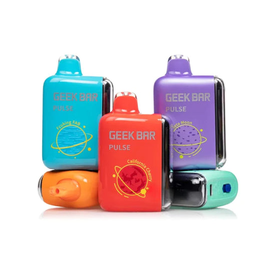 GEEK BAR PULSE 15K PUFF RECHARGEABLE DISPOSABLE WITH ANIMATED JUICE/BATTERY LEVEL SCREEN & DUAL MODE FEATURE