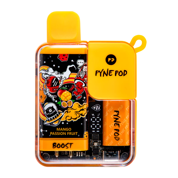 PYNE POD BOOST 8500 PUFF RECHARGEABLE DISPOSABLE WITH JUICE/BATTERY LEVEL SCREEN & DUAL MODE FEATURE