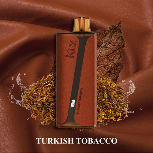 KUZ TURKISH TOBACCO RECHARGEABLE DISPOSABLE WITH DIGITAL JUICE/BATTERY LEVEL SCREEN (9000 PUFF)