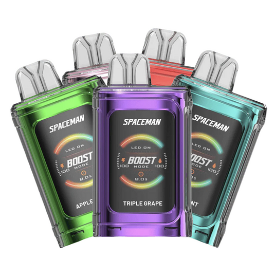 SMOK SPACEMAN PRISM 20K PUFF RECHARGEABLE DISPOSABLE WITH ANIMATED JUICE/BATTERY LEVEL SCREEN & TRIPLE MODE FEATURE