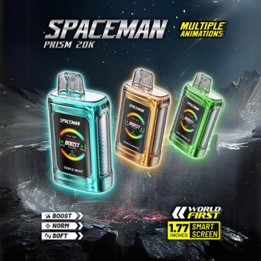 SMOK SPACEMAN PRISM 20K PUFF RECHARGEABLE DISPOSABLE WITH ANIMATED JUI ...